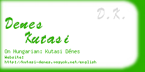 denes kutasi business card